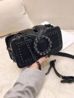 Women's Large Capacity Faux Leather Crossbody Bag with