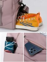 Women's Travel Duffel Bag with Shoe Compartment – - Image 6