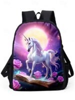 Girls 3-Piece Unicorn Backpack Set - Galaxy Print School Bag - Image 15