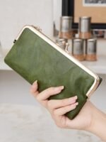 Women's Faux Leather Clip Bag Wallet Phone Case - Card - Image 2