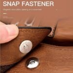 Men's Brown Faux Leather Messenger Bag with Multiple - Image 6