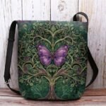 Women's Velvety Polyester Shoulder Bag, Featuring Life Tree - Image 12