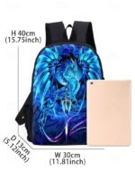 Boys' dragon themed three-piece backpack set, Including - Image 8