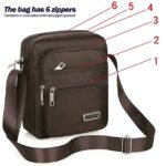 Lightweight Waterproof Nylon Crossbody Bag for Commuting, - Image 2