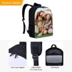 Custom Photo Backpack – Personalized School Bag with Family - Image 2