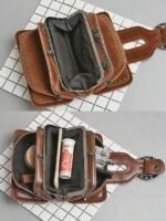 Women's Large Capacity Faux Leather Crossbody Bag with - Image 9