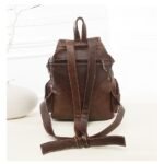 Women's Vintage Faux Leather Backpack with Multiple Pockets - Image 2