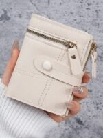 Women's Small Bifold Wallet with Zipper Coin Pocket – - Image 11