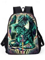 Boys' dragon themed three-piece backpack set, Including - Image 17