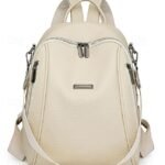 Women's Brown Faux Leather Mini Backpack –