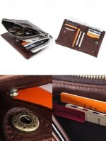 Men's RFID Blocking Cowhide Leather Bifold Wallet with - Image 12
