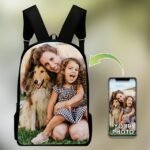Custom Photo Backpack – Personalized School Bag with Family - Image 6