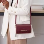 Women's Black Crossbody Wallet Bag with Gold Accents and - Image 10