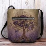 Women's Velvety Polyester Shoulder Bag, Featuring Life Tree - Image 9