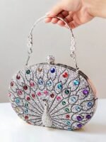Women's Rhinestone Peacock Clutch Bag – Luxury Evening - Image 14