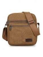 Men's Canvas Crossbody Bag, Multiple Colors, Durable