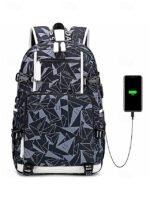 Kids' Galaxy Print Waterproof School Backpack with USB - Image 17