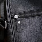 Men's Black Leather Crossbody Messenger Bag – - Image 5