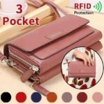 Women's RFID Blocking Crossbody Wallet Purse –