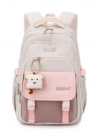 Teen Large Capacity Waterproof Backpack with Cute Toast Pendant - Image 21