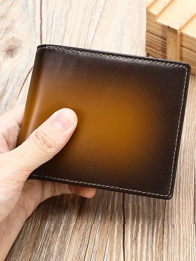 khqyoz1730886781035 Men's RFID Blocking Genuine Leather Wallet – Slim Bifold - Image 1