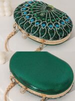 Women's Rhinestone Peacock Clutch Bag – Luxury Evening - Image 4