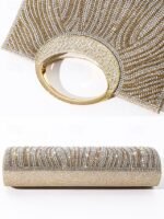 Women's Rhinestone Evening Clutch Bag with Round Handle – - Image 10