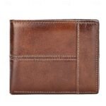 Men's Vintage Brown Genuine Leather RFID Blocking Bifold - Image 12