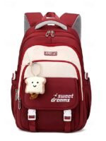 Teen Large Capacity Waterproof Backpack with Cute Toast Pendant - Image 14