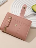 Women's Small Bifold Wallet with Zipper Coin Pocket – - Image 6