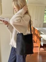 Women's Suede-Like Faux Leather Tote with Leopard print, - Image 15