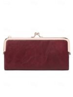 Women's Faux Leather Clip Bag Wallet Phone Case - Card - Image 14