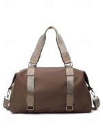 Women's Fashion Pink Nylon Duffel Bag - Multifunctional - Image 17