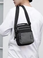 Men's Water-Resistant Nylon Crossbody Messenger Bag – - Image 10