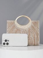 Women's Rhinestone Evening Clutch Bag with Round Handle – - Image 8