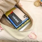 Girls' Yellow and Pink School Backpack with Plush Teddy - Image 7