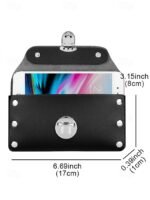 Men's Faux Leather Belted Mobile Waist Bag with Secure Lock - Image 9