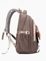 Teen Large Capacity Waterproof Backpack with Cute Toast Pendant - Image 6