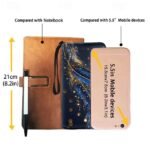 Women's Large Capacity Wallet with Gilded Feather Print, - Image 10