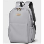 Unisex White Waterproof Laptop Backpack with Padded Compartment, - Image 9