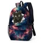 Galaxy Cat Print Backpack with Large Capacity – Cute Animal - Image 9