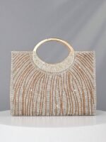 Women's Rhinestone Evening Clutch Bag with Round Handle – - Image 5