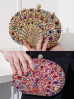 Women's Rhinestone Peacock Clutch Bag – Luxury Evening - Image 11