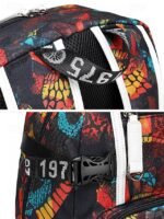 Kids' Galaxy Print Waterproof School Backpack with USB - Image 10