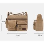 Men's Multi-Pocket Canvas Crossbody Messenger Bag – - Image 4