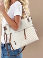 Women's Large - Capacity Canvas Tote Bag, Casual Style, - Image 2