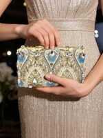 Women's Clutch Evening Bag Wristlet Shoulder Bags Silk - Image 3