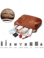 Women's Large Hobo Shoulder Bag – Soft PU Leather Slouchy - Image 6