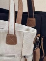 Women's Large - Capacity Canvas Tote Bag, Casual Style, - Image 6