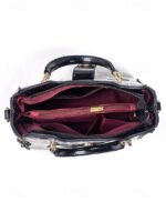 Women's Croc-Embossed Top-Handle Satchel – Structured - Image 4